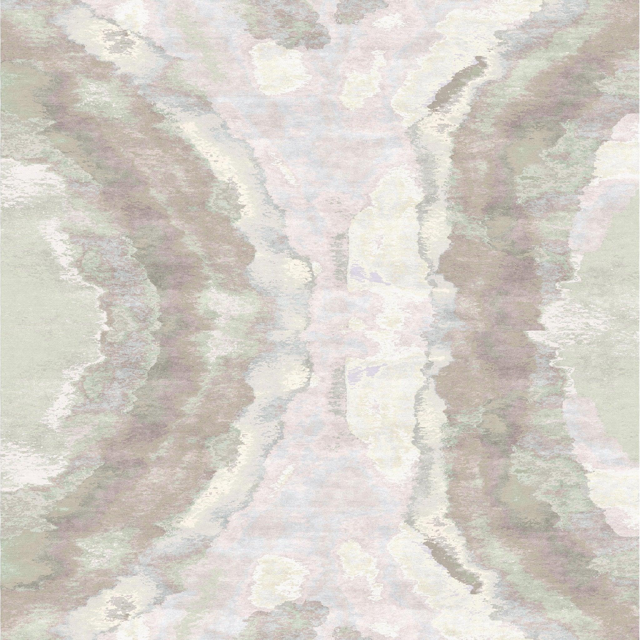 Entryway Rugs 80 Knot Mineral Silk Rug, 54kibo