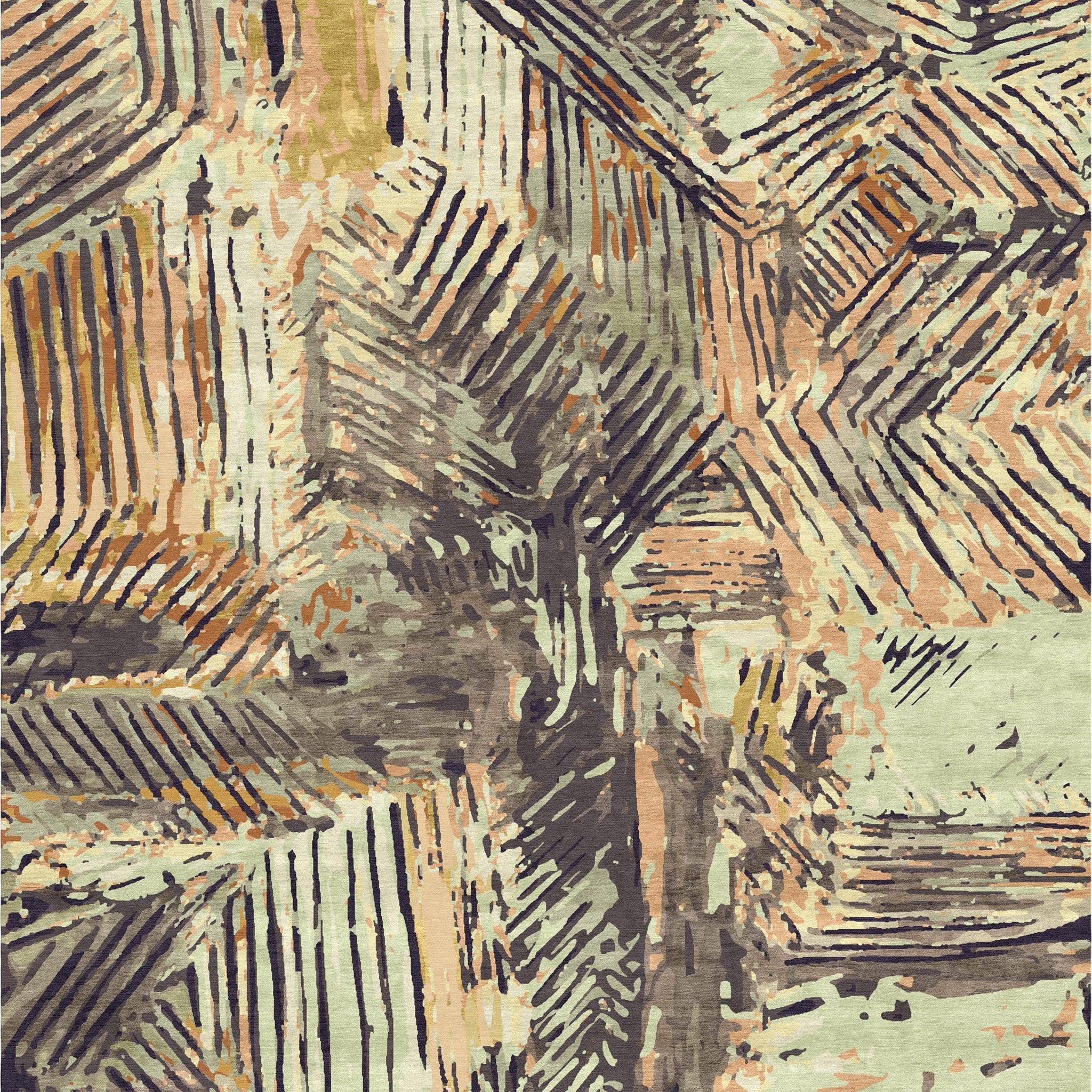 Commercial Area Rugs 80 Knot Scrafitto Silk Office Rug, 54kibo