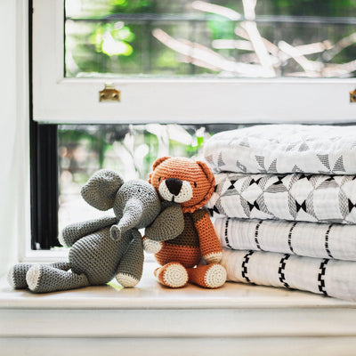 Baby Stuffed Elephant Ndlovu Grey Toy - 54kibo