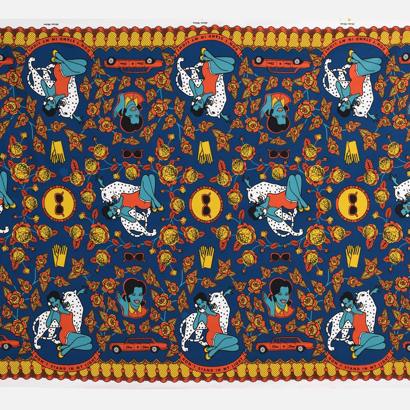 Blue Animal Print Upholstery Fabric - 54kibo