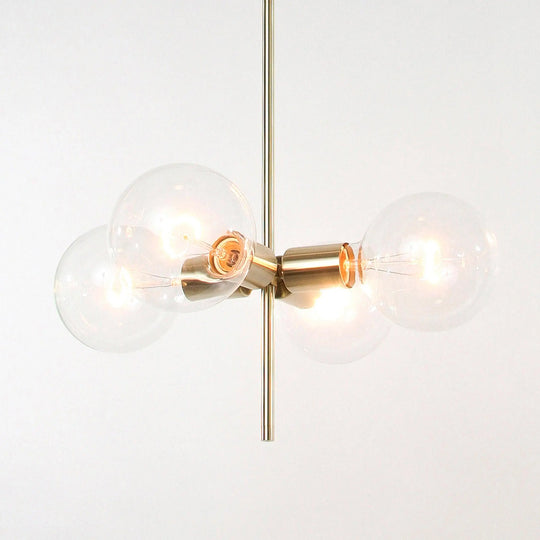 4 Globe Modern Linear Chandelier