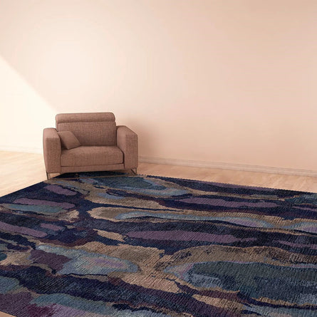 80 Knot Water Purple Rug