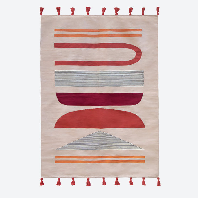 Burnt Orange Rug - Cotton