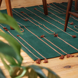 Dark Green Rug - Cotton