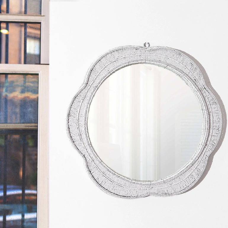Modern Wall Mirror - White Naka
