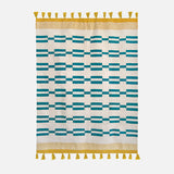 Yellow Teal Rug - Cotton