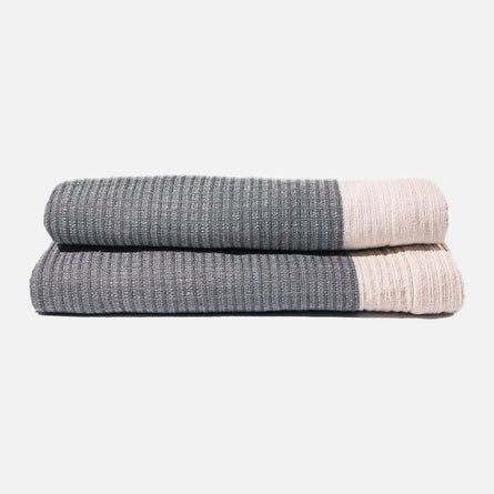 Addis Gray Designer Bath Towels Set 2