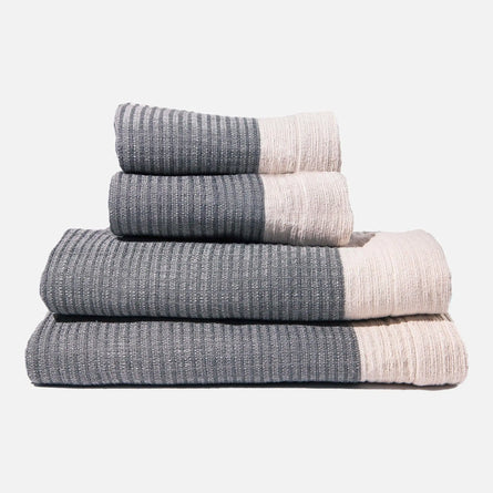 Addis Gray Designer Bath Towels Set 2