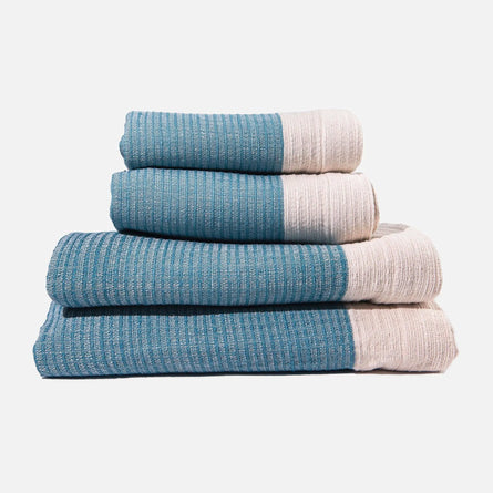 Addis Teal Decorative Hand Towels Set 2