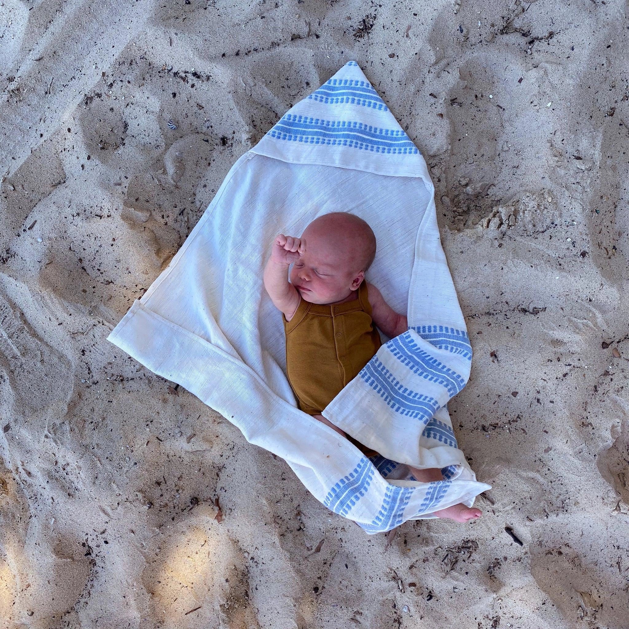 Baby Towel Set 2 Gray Blue