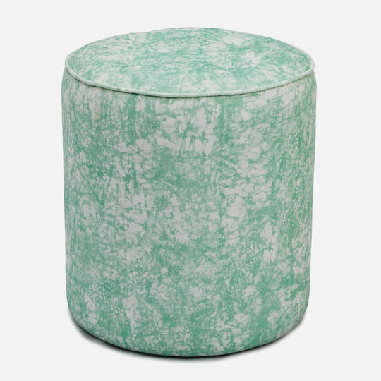 Batik Sage Velvet Bohemian Ottoman