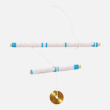 2 Stick Blue Hanging Beaded Mobile