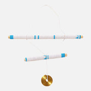 2 Stick Blue Hanging Beaded Mobile