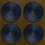 Black Round Placemats 4 Set