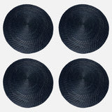 Black Round Placemats 4 Set