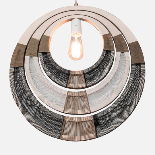 Black White Round Light Fixture