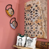 Black Wall Mirror - White Cord