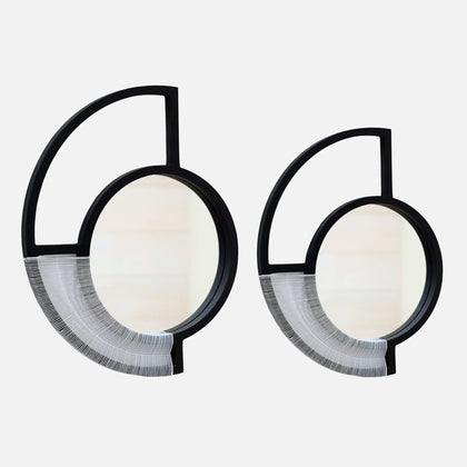 black wall mirrors decorative