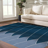 Blue and White Rug - Cotton