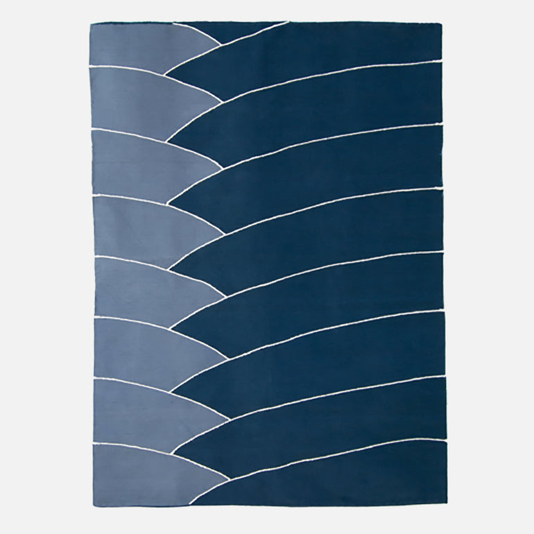 Blue and White Rug - Cotton