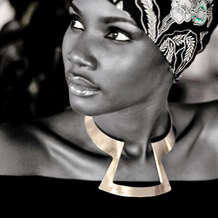 Brass Choker Habida Necklace