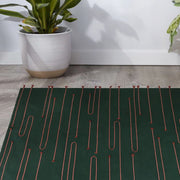 Dark Green Rug - Cotton