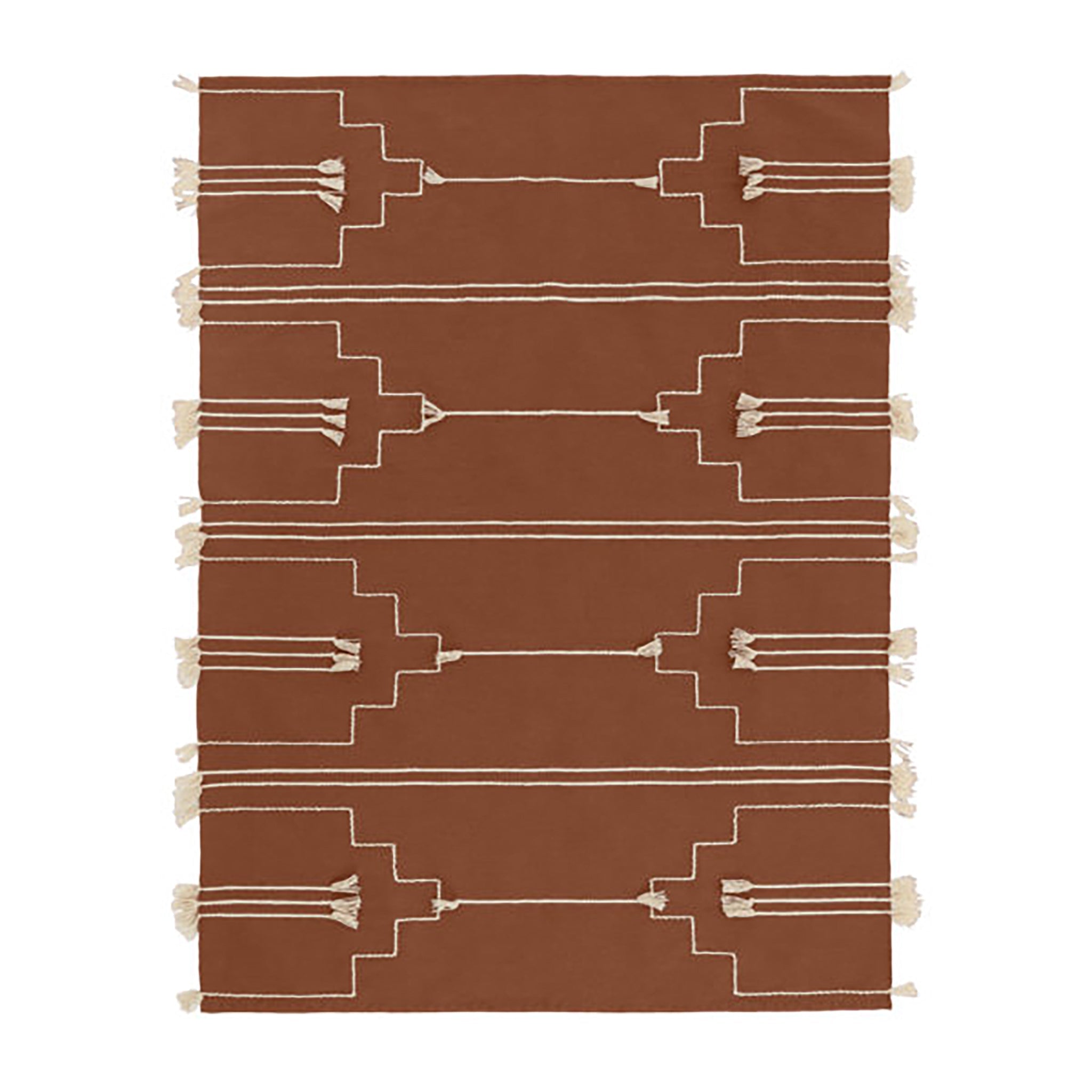 Brown Rug, Wool | Rust Colored Area Rug - 54kibo