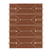 Rust Brown Rug - Wool