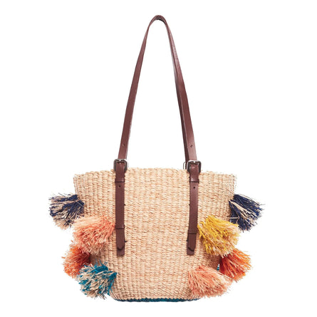 Colorful Handbags Rainbow Pom Pom