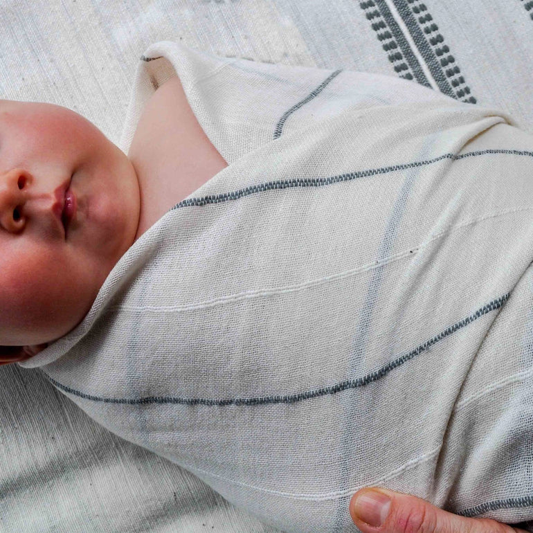 Cotton Muslin Blanket Set 2 - Lali Gray Blue
