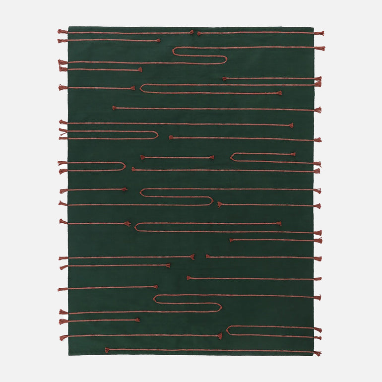 Dark Green Rug - Cotton