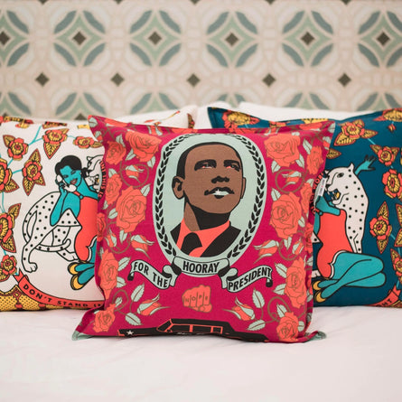 Decorative Red Obama Pillow