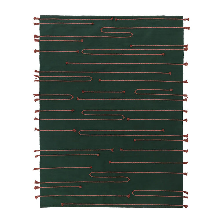 Dark Green Rug - Cotton