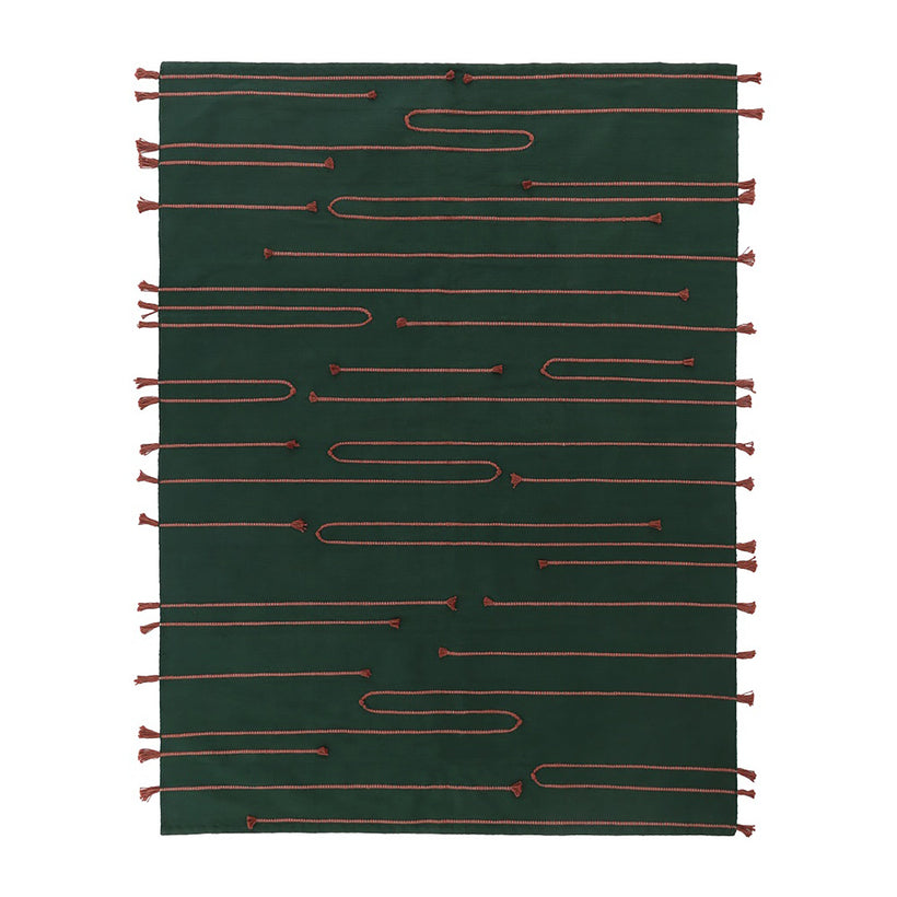 Dark Green Rug - Cotton