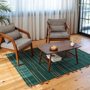 Dark Green Rug - Cotton