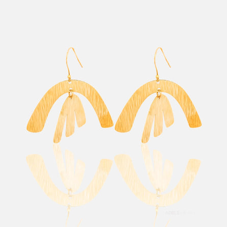 Edgy Earrings Brass Dhamani