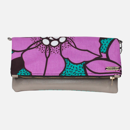 Floral Purses Ankara Lilac Leather