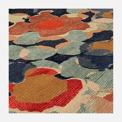 Flower Dot Rug - Strike off Sample 1x1 ft