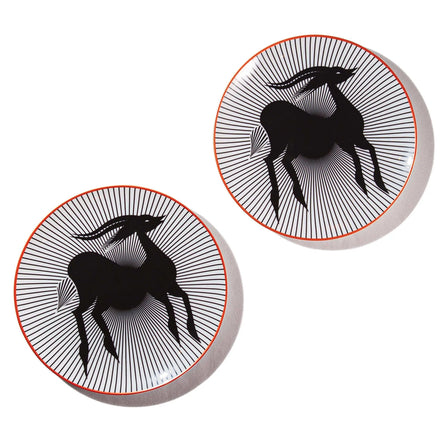 Gazelle Limoges Appetizer Plates Set