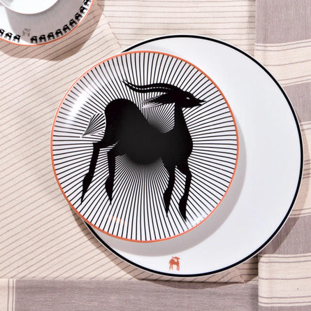 Gazelle Limoges Appetizer Plates Set