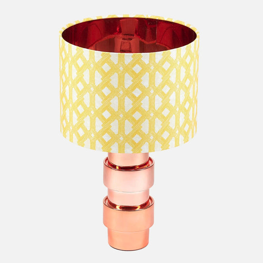 Geometric Yellow Drum Lamp Shade