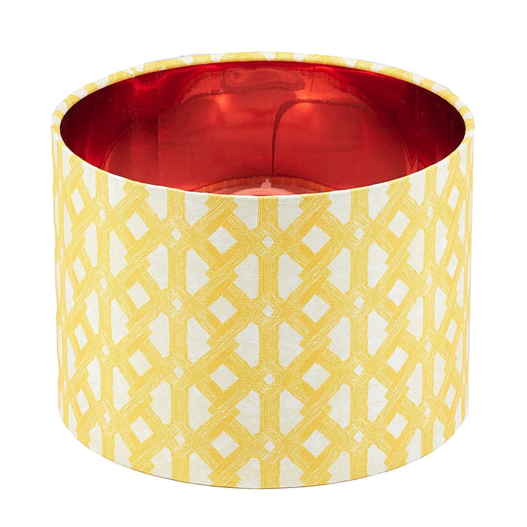 Geometric Yellow Drum Lamp Shade