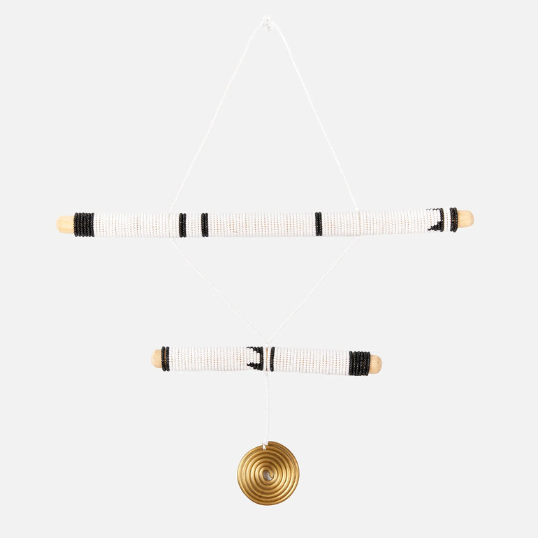 2 Stick Black Hanging Mobile Art