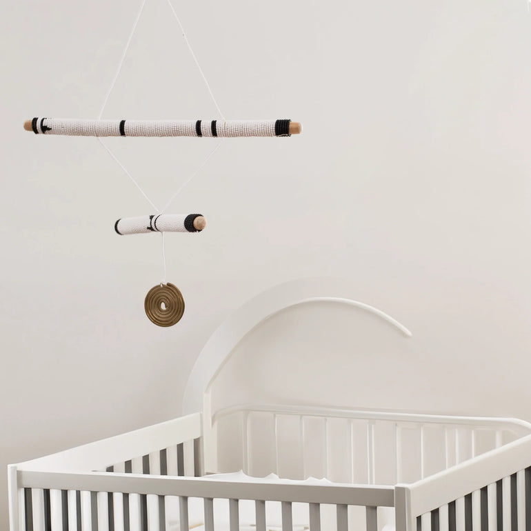 2 Stick Black Hanging Mobile Art