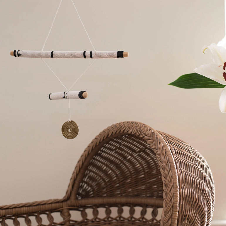 2 Stick Black Hanging Mobile Art