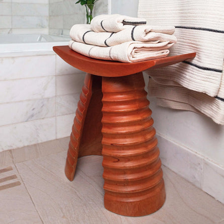 Labadi Natural Wood Stool