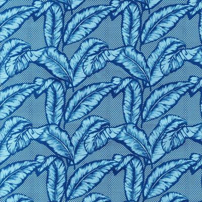 Leaf Blue Upholstery Fabric By The Yard
