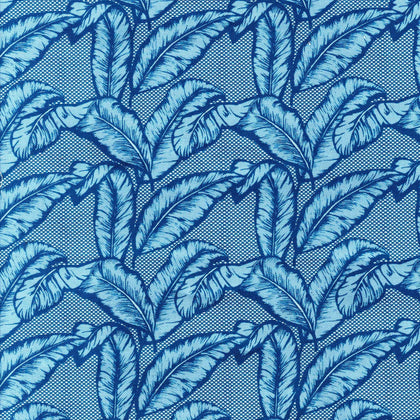 Leaf Blue Upholstery Fabric By The Yard