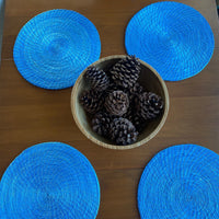 Light Blue Designer Placemats 4 Set