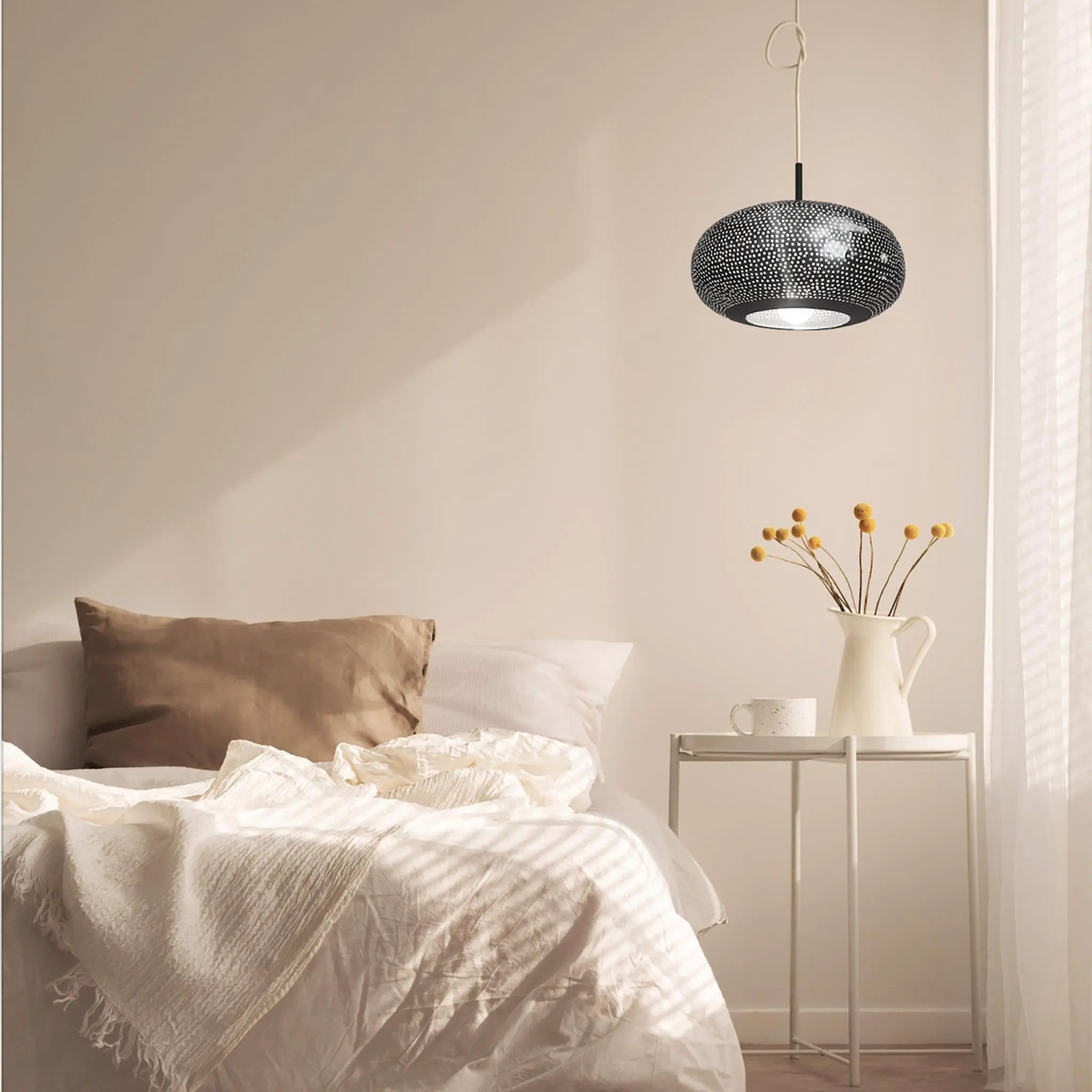 Lila Black Drop Ceiling Light